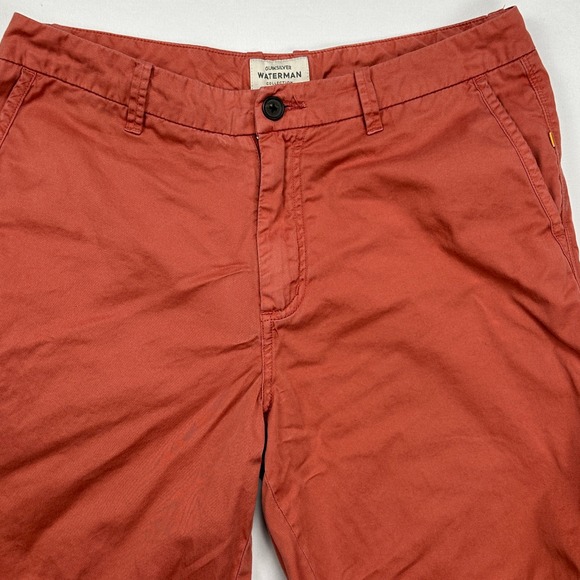 Quiksilver Other - Quiksilver Waterman Down Under 4 Burnt Orange Chino Shorts Mens 31 EQMWS03014
